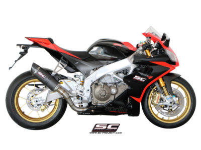 APRILIA RSV4 (2009 - 2014) - FACTORY - R - APRC Oval Muffler, Carbon fibre, with Carbon fibre end cap