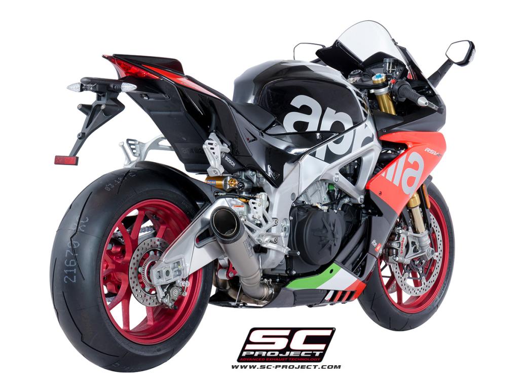 APRILIA RSV4 (2018 - 2020) - RF - RR S1 Muffler, low position, Titanium, with carbon fibre end cap