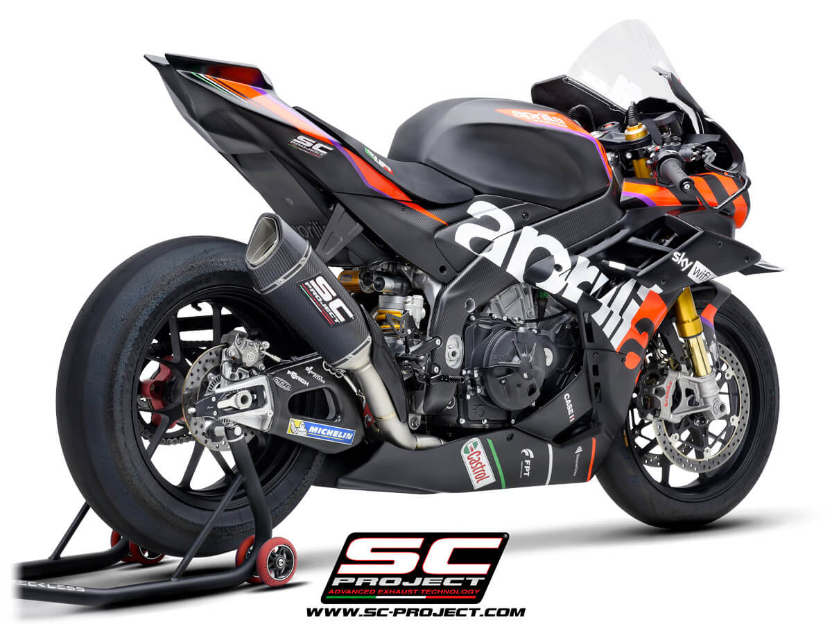 Aprilia RSV4 (2021-2022) - FACTORY Full exhaust system 4-2-1, titanium, with SC1-R Muffler (250 mm)