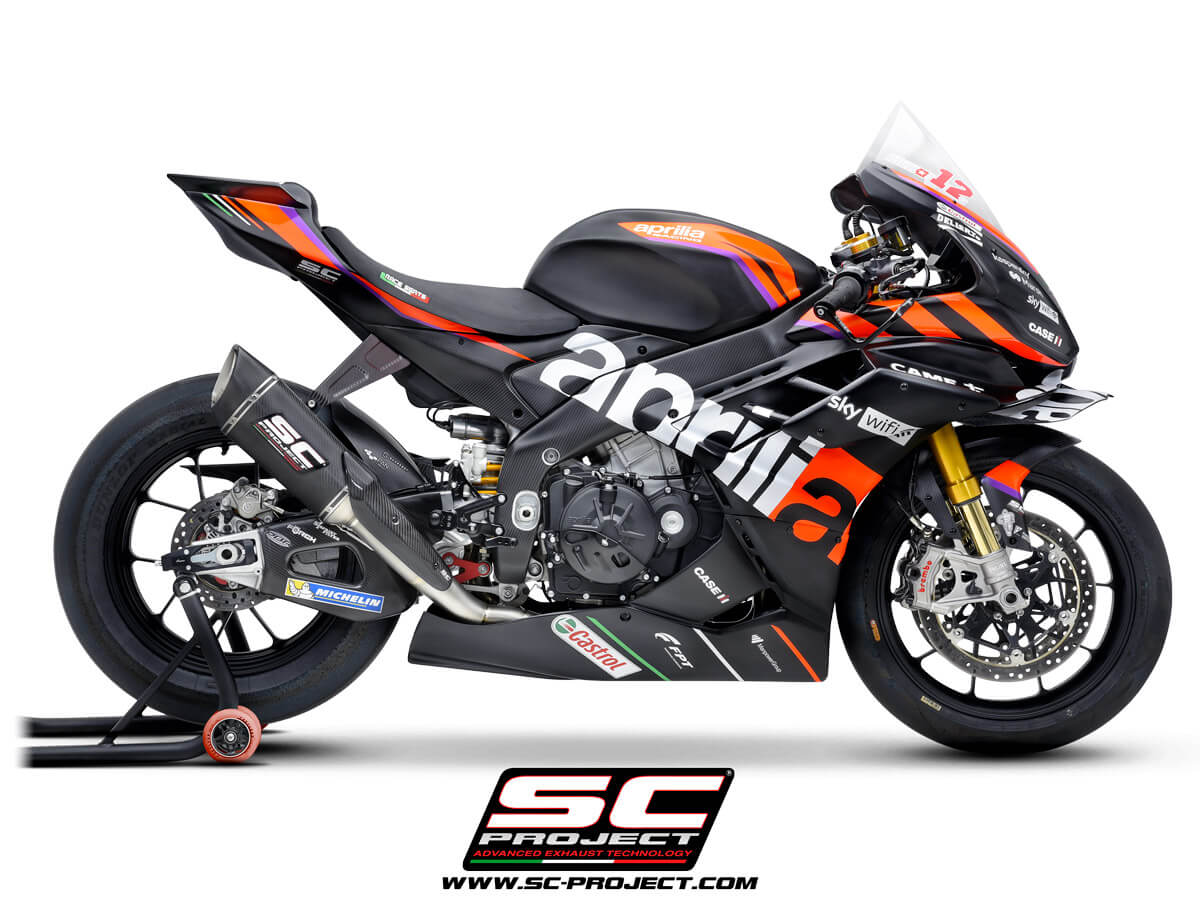 Aprilia RSV4 (2021-2022) - FACTORY Full exhaust system 4-2-1, titanium, with SC1-R Muffler (250 mm)