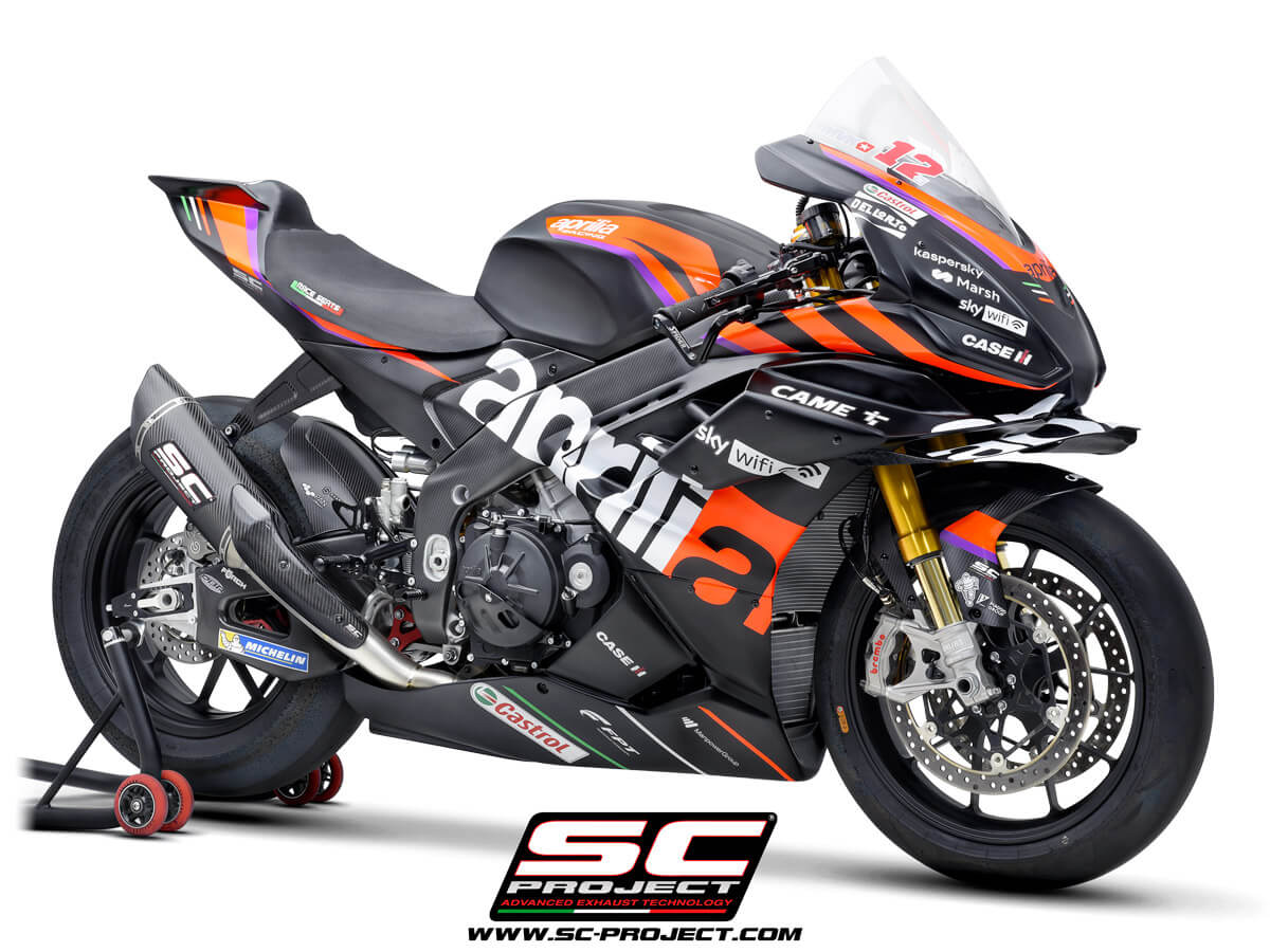 Aprilia RSV4 (2021-2022) - FACTORY Full exhaust system 4-2-1, titanium, with SC1-R Muffler (250 mm)