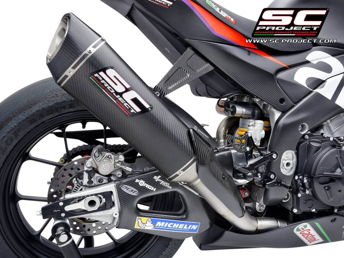 Aprilia RSV4 (2021-2022) - FACTORY Full exhaust system 4-2-1, titanium, with SC1-R Muffler (350 mm)