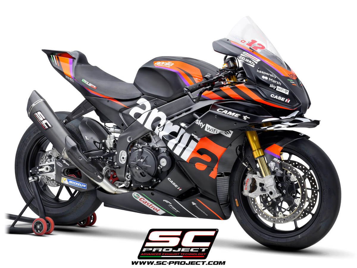 Aprilia RSV4 (2021-2022) - FACTORY Full exhaust system 4-2-1, titanium, with SC1-R Muffler (350 mm)