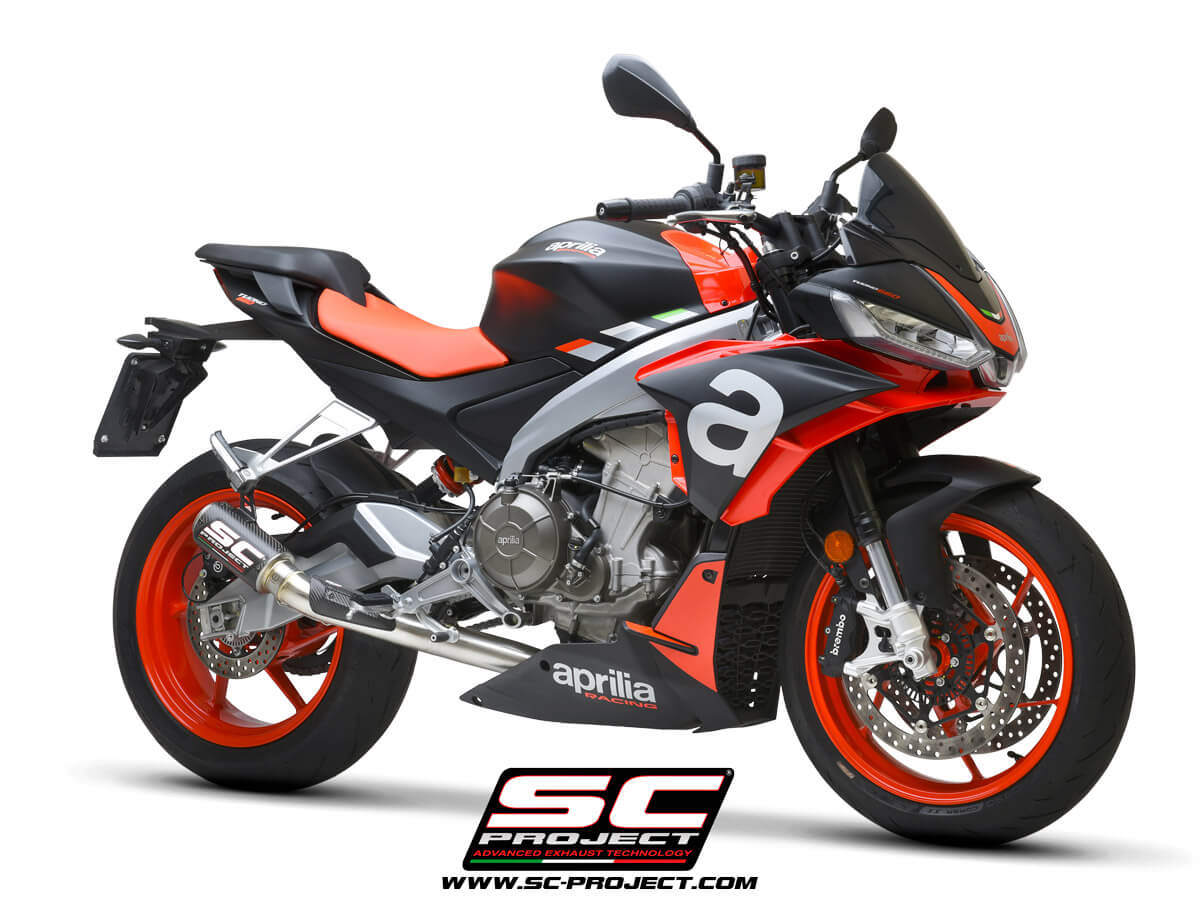 APRILIA TUONO 660 (2021) FULL EXHAUST SYSTEM 2-1, STAINLESS STEEL AISI 304, WITH SC1-R MUFFLER