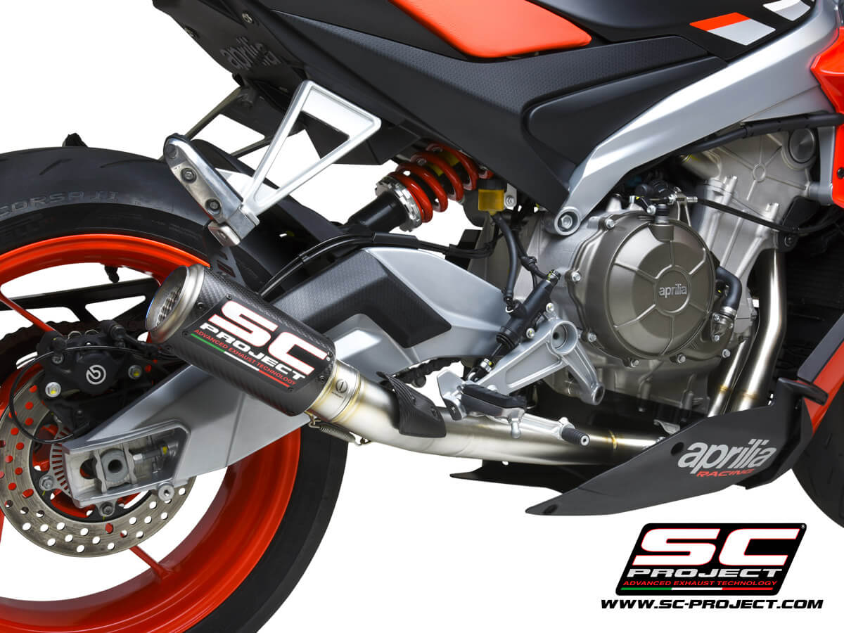 APRILIA TUONO 660 (2021) FULL EXHAUST SYSTEM 2-1, STAINLESS STEEL AISI 304, WITH SC1-R MUFFLER