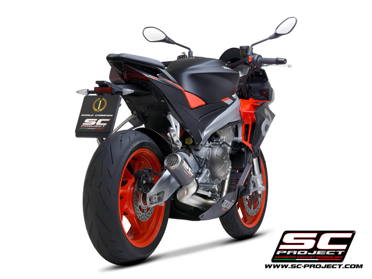 APRILIA TUONO 660 (2021) FULL EXHAUST SYSTEM 2-1, STAINLESS STEEL AISI 304, WITH SC1-R MUFFLER