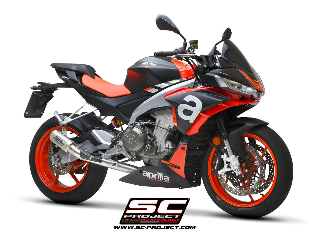 APRILIA TUONO 660 (2021) FULL EXHAUST SYSTEM 2-1, STAINLESS STEEL AISI 304, WITH SC1-R MUFFLER