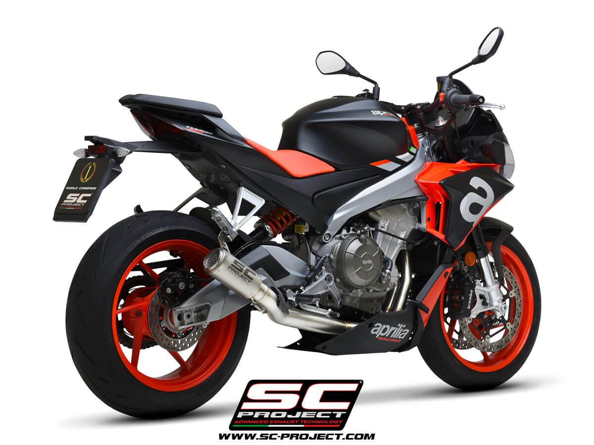 APRILIA TUONO 660 (2021) FULL EXHAUST SYSTEM 2-1, STAINLESS STEEL AISI 304, WITH SC1-R MUFFLER