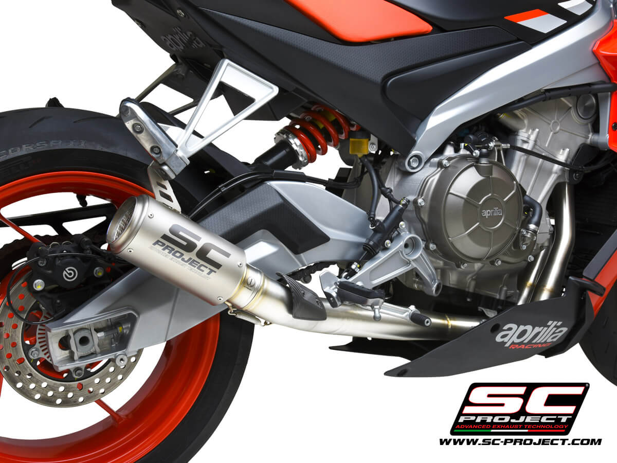 APRILIA TUONO 660 (2021) FULL EXHAUST SYSTEM 2-1, STAINLESS STEEL AISI 304, WITH SC1-R MUFFLER