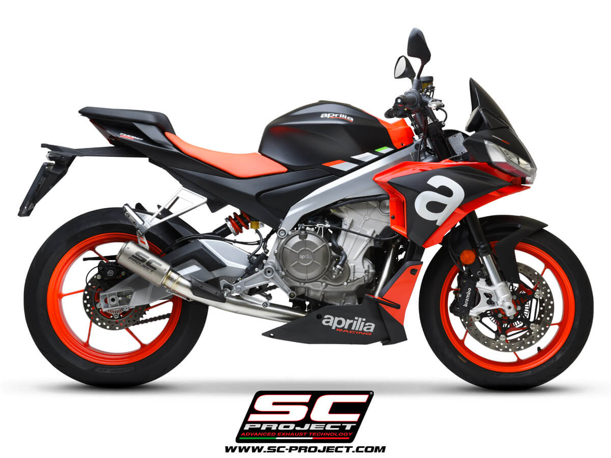 APRILIA TUONO 660 (2021) FULL EXHAUST SYSTEM 2-1, STAINLESS STEEL AISI 304, WITH SC1-R MUFFLER