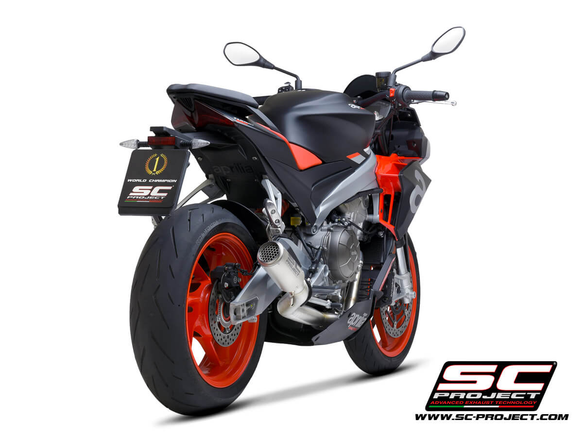 APRILIA TUONO 660 (2021) FULL EXHAUST SYSTEM 2-1, STAINLESS STEEL AISI 304, WITH SC1-R MUFFLER