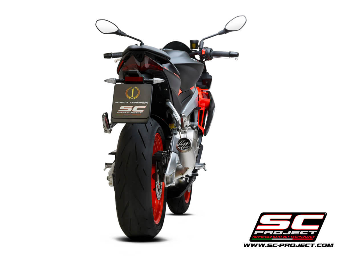 APRILIA TUONO 660 (2021) FULL EXHAUST SYSTEM 2-1, STAINLESS STEEL AISI 304, WITH SC1-R MUFFLER