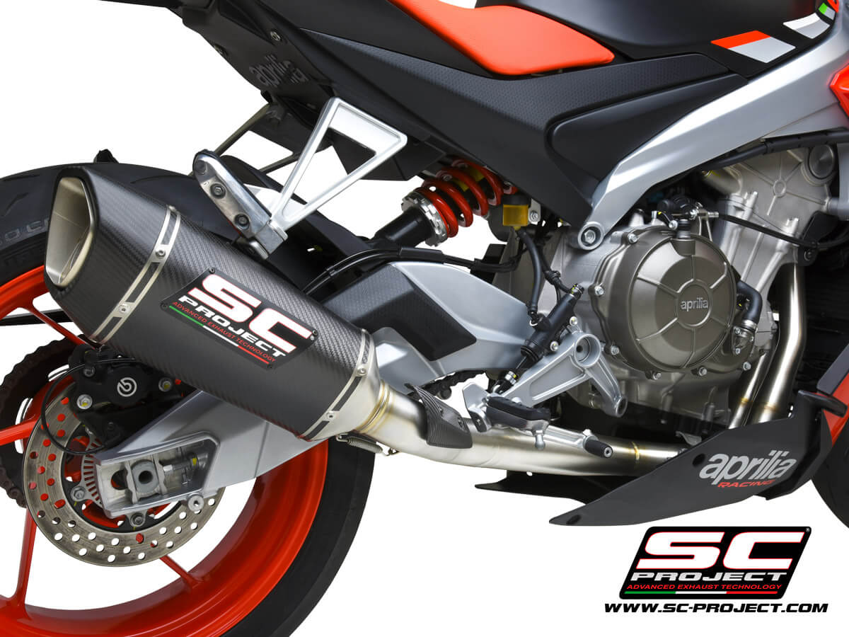 APRILIA TUONO 660 (2021) Full exhaust system 2-1, Stainless steel AISI 304, with SC1-R Muffler