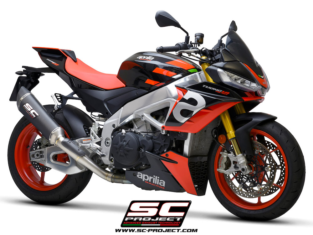 Aprilia TUONO V4 (2021 - 2022) - Factory SC1-R Muffler (350mm), with carbon fiber end cap