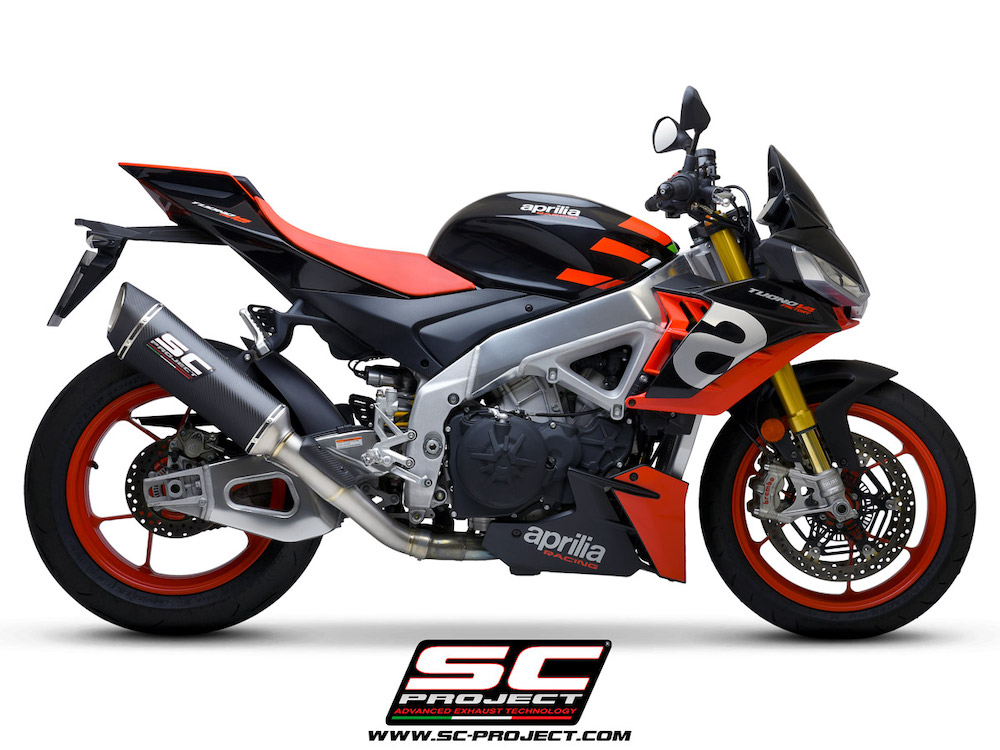 Aprilia TUONO V4 (2021 - 2022) - Factory SC1-R Muffler (350mm), with carbon fiber end cap