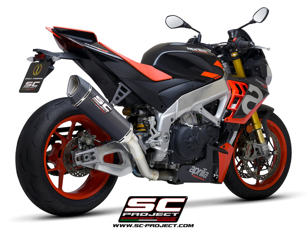 Aprilia TUONO V4 (2021 - 2022) - Factory SC1-R Muffler (350mm), with carbon fiber end cap