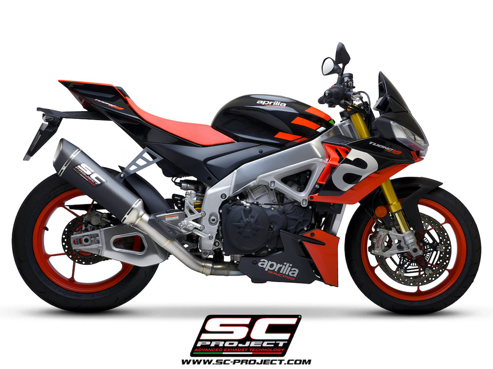 Aprilia TUONO V4 (2021 - 2022) - Factory SC1-R Muffler (350mm), with carbon fiber end cap