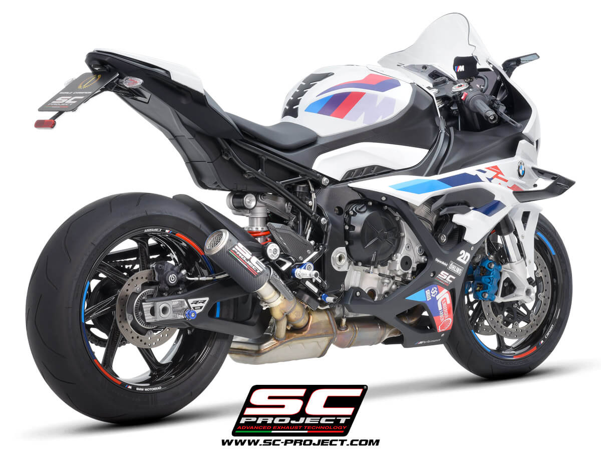 BMW S 1000 RR (2023) CR-T carbon exhaust, with stoneguard grid - Racing