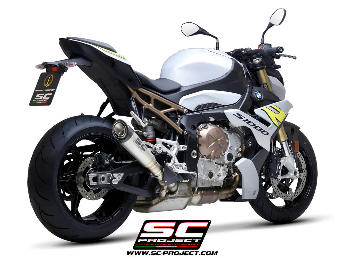 BMW S 1000 R (2021) S1 Muffler, Titanium, with Carbon fiber end cap