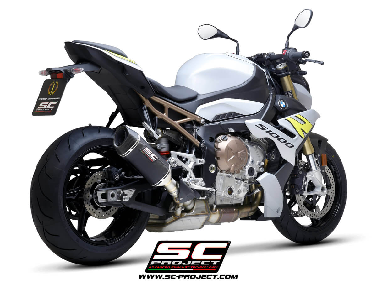 BMW S 1000 R (2021) SC1-S Muffler, with Carbon fiber end cap