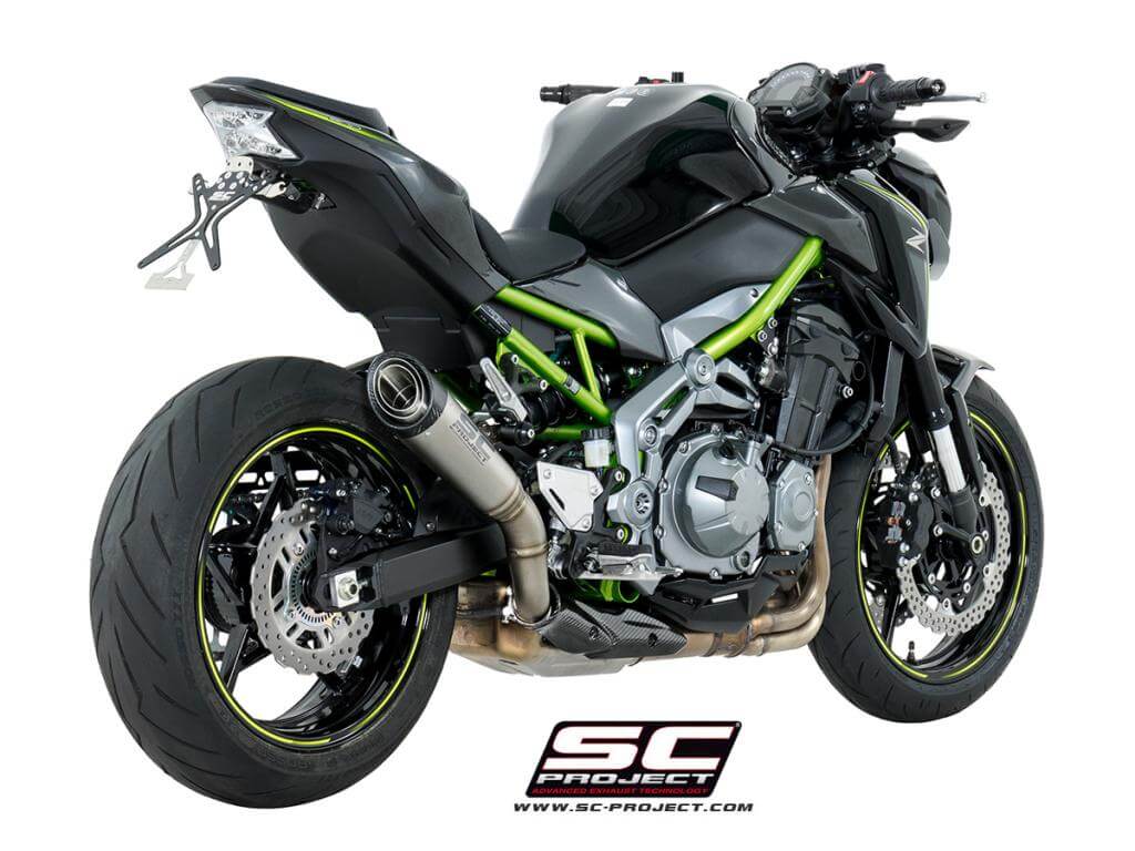 KAWASAKI Z 900 (2017 - 2019) - S1 Muffler, Titanium, with Carbon fibre end cap