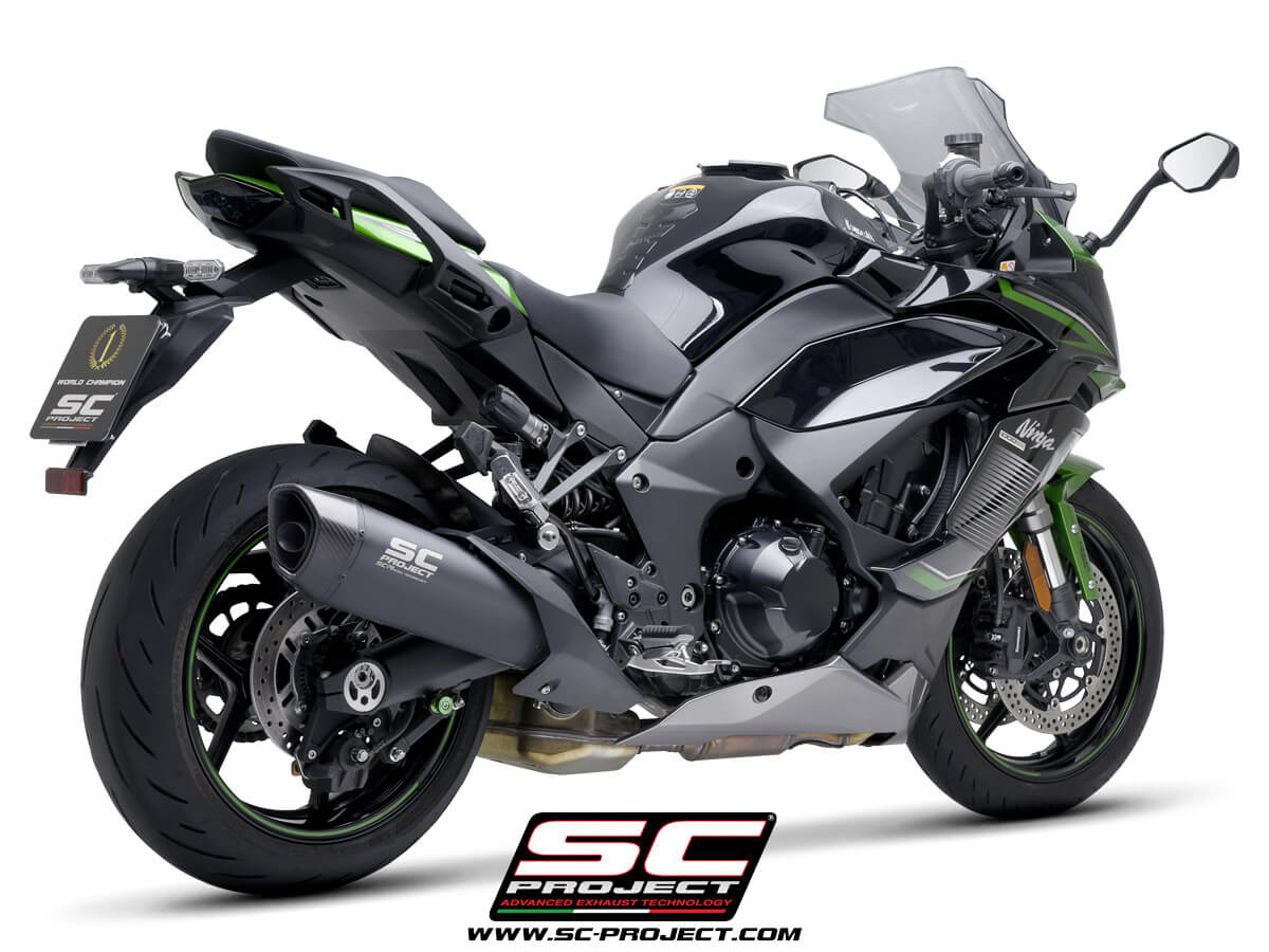 KAWASAKI NINJA 1000 SX (2021-2023) - EURO 5 SC1-R Muffler, titanium, matt-black ceramic painting