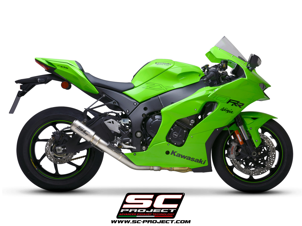 KAWASAKI NINJA ZX-10R - RR (2021) CR-T Muffler, titanium, with titanium end cap, with de-cat link pipe