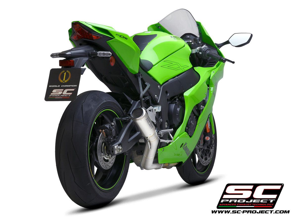 KAWASAKI NINJA ZX-10R - RR (2021) CR-T Muffler, titanium, with titanium end cap, with de-cat link pipe