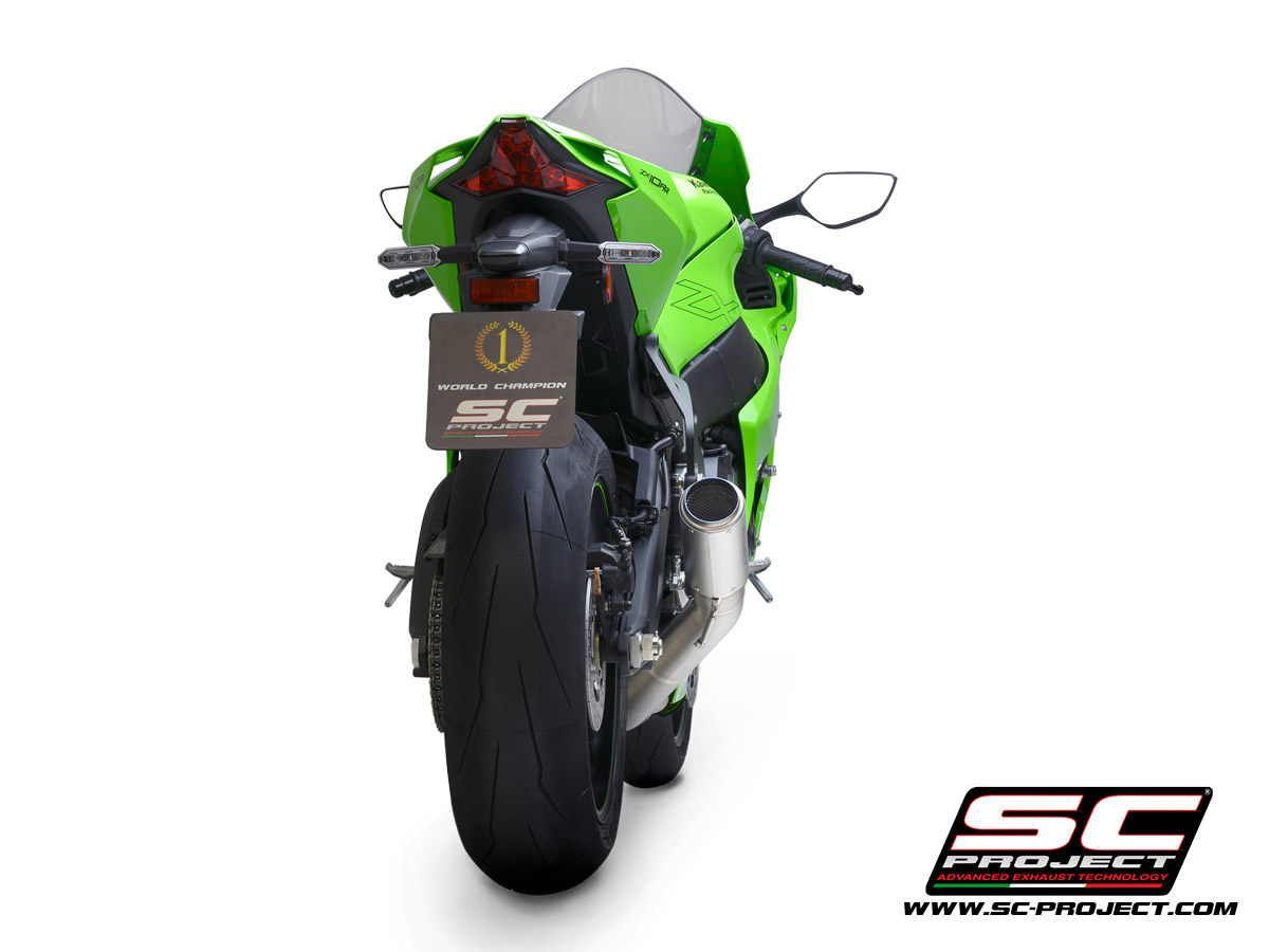 KAWASAKI NINJA ZX-10R - RR (2021) CR-T Muffler, titanium, with titanium end cap, with de-cat link pipe