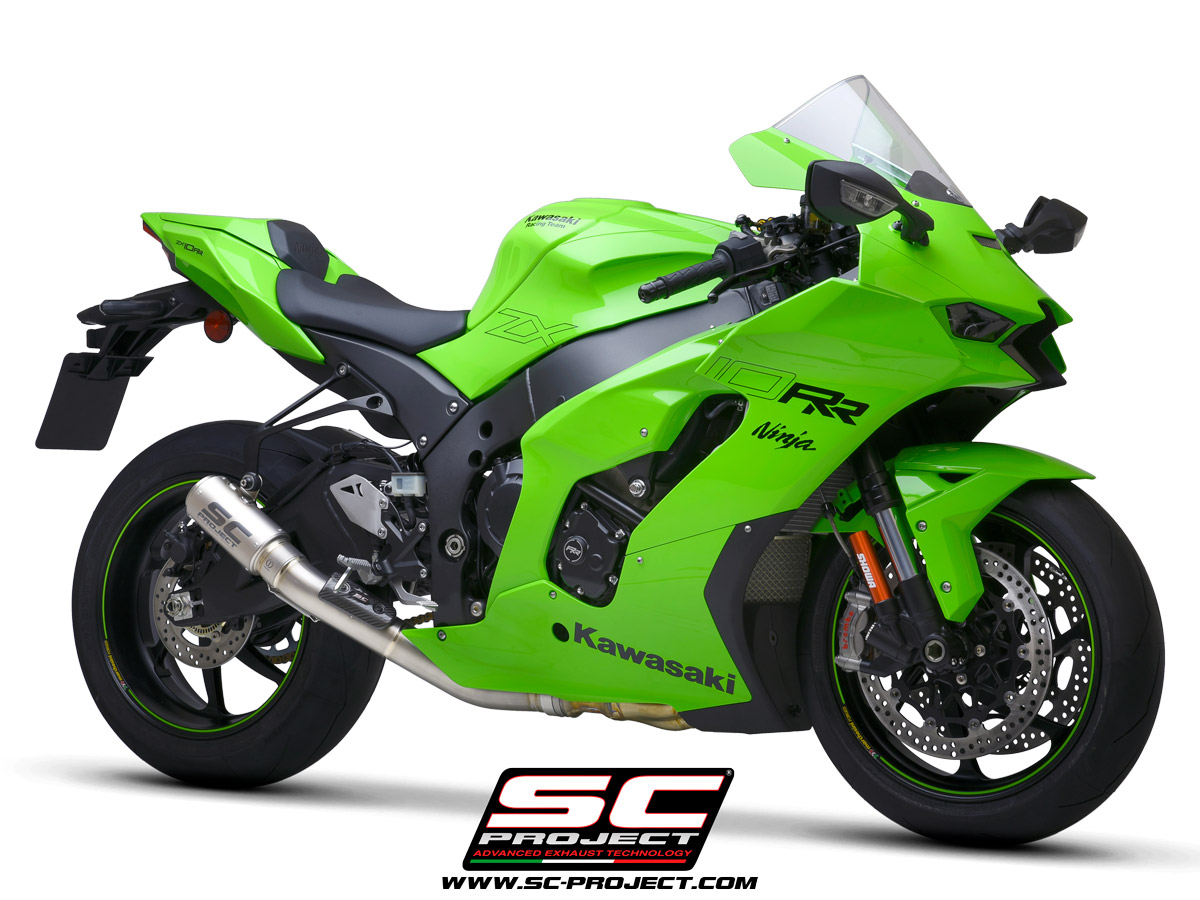 KAWASAKI NINJA ZX-10R - RR (2021) CR-T Muffler, titanium, with titanium end cap, with de-cat link pipe