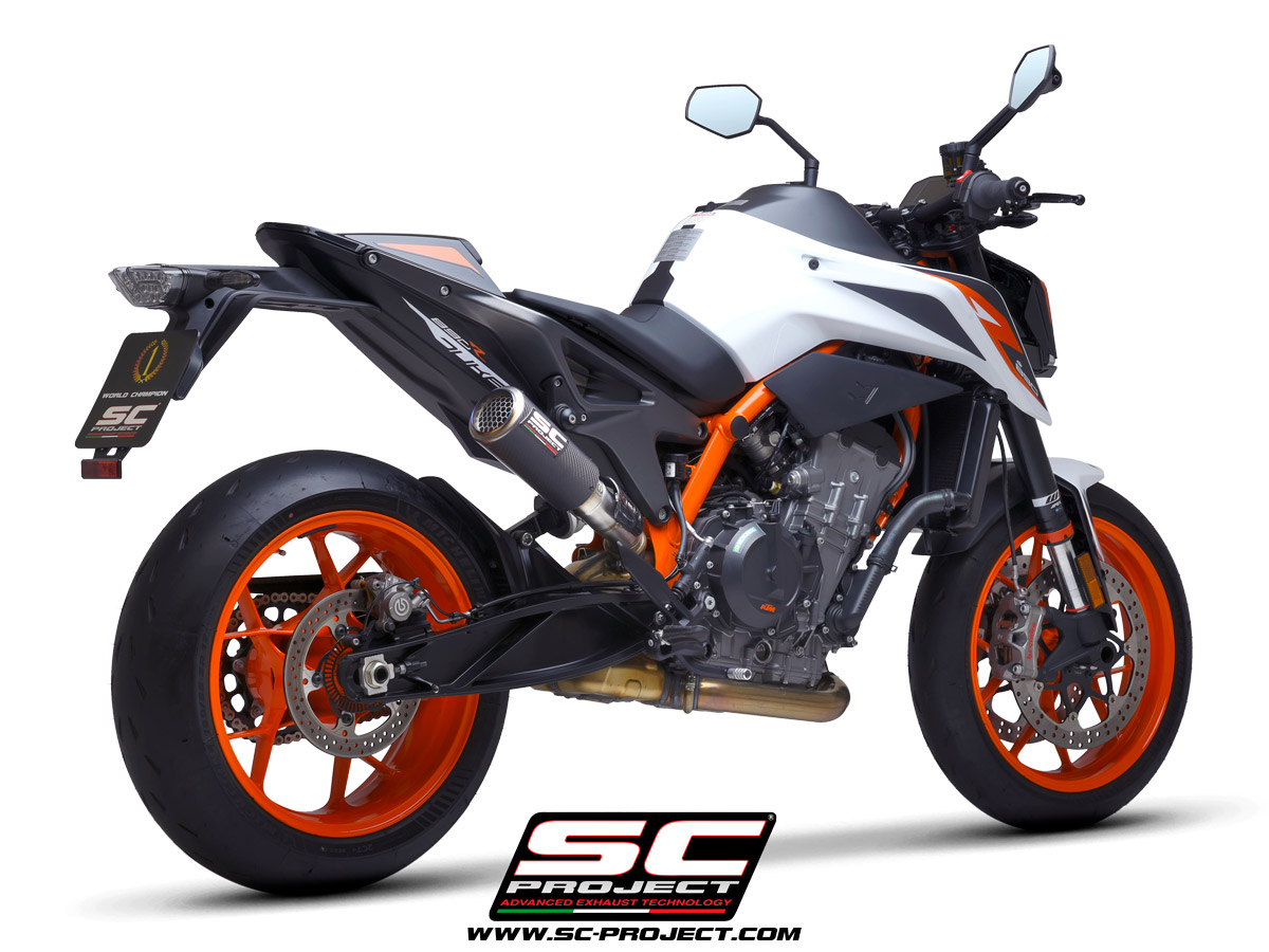 KTM 790 Duke (2018 - 2020) CR-T M2 Muffler, carbon fibre, with titanium end cap