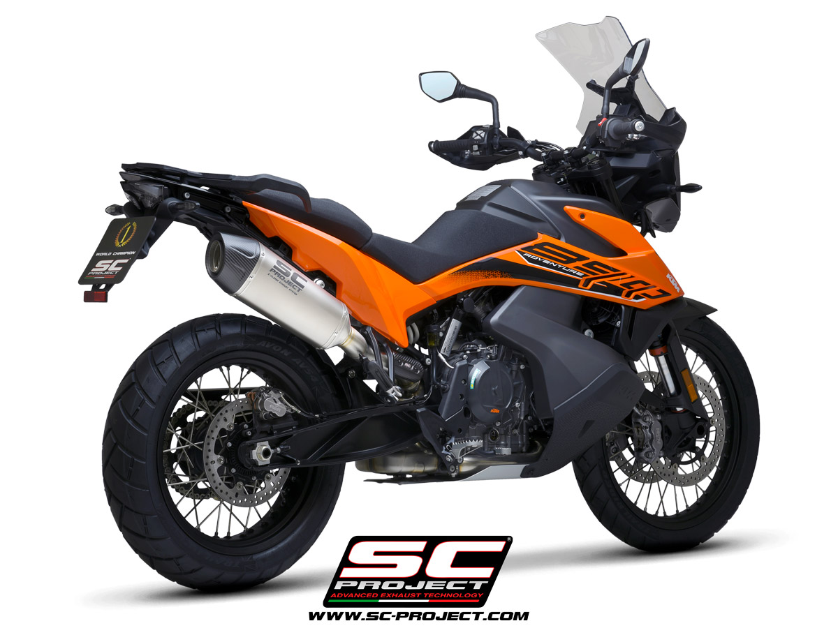 KTM 890 Adventure / 890 Adventure A2 (2021) X-Plorer II Muffler, with Carbon fiber end cap