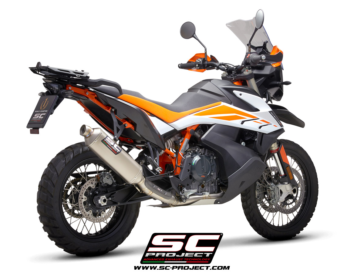 KTM 890 Adventure / 890 Adventure A2 (2021) Full Exhaust System 2-1, with Rally Raid Muffler, Titanium