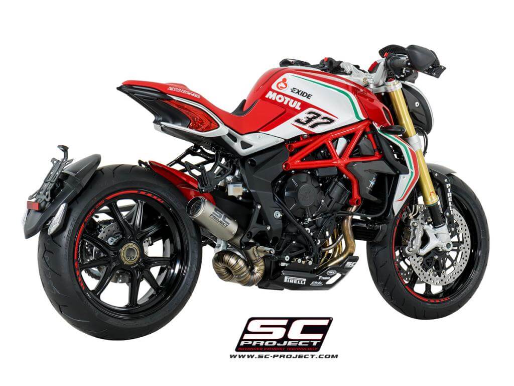 MV AGUSTA DRAGSTER 800 CR-T Muffler, Titanium, with Titanium link-pipe