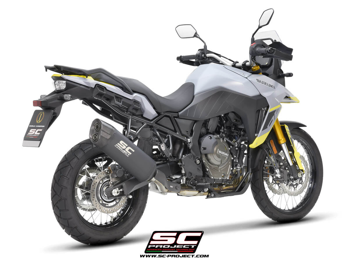 SUZUKI V-STROM 800DE / 800SE (2023 - 2024) Adventure titanium exhaust, matt black