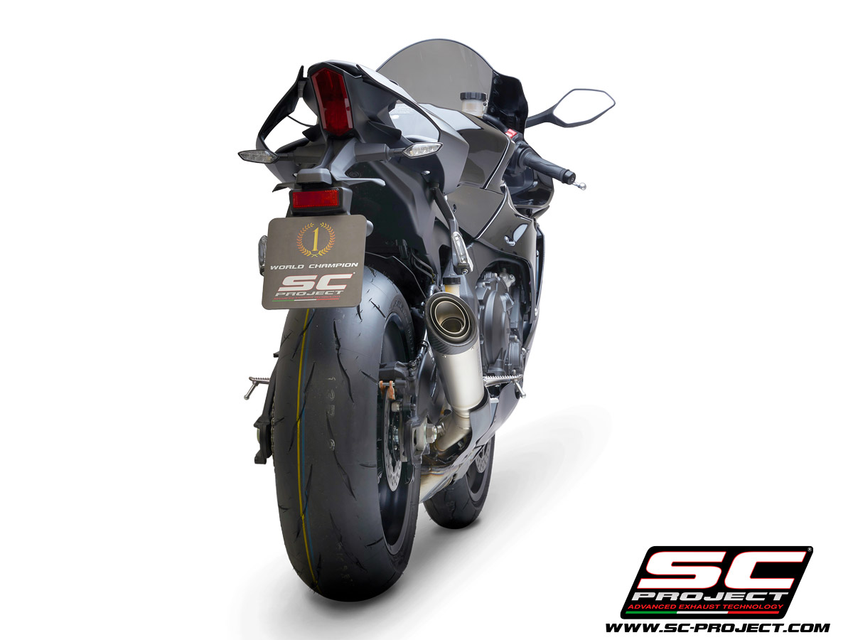 YAMAHA YZF R1 (2020) - R1M S1 Muffler Titanium with Carbon fiber end cap